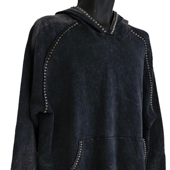 Skull Maximus Men's Vintage Black Hoodie - Picture 5 of 8